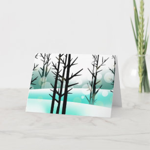 Tarjeta de saludo de Winter Forest