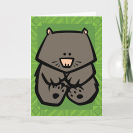 Tarjeta de saludo de Wombat Puzzle Wildlife