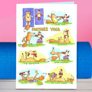 Tarjeta de saludo de Yoga de pareja de Nicole Jane