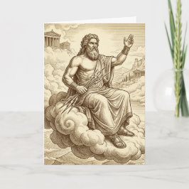 Tarjeta de saludo de Zeus Mitología Griega