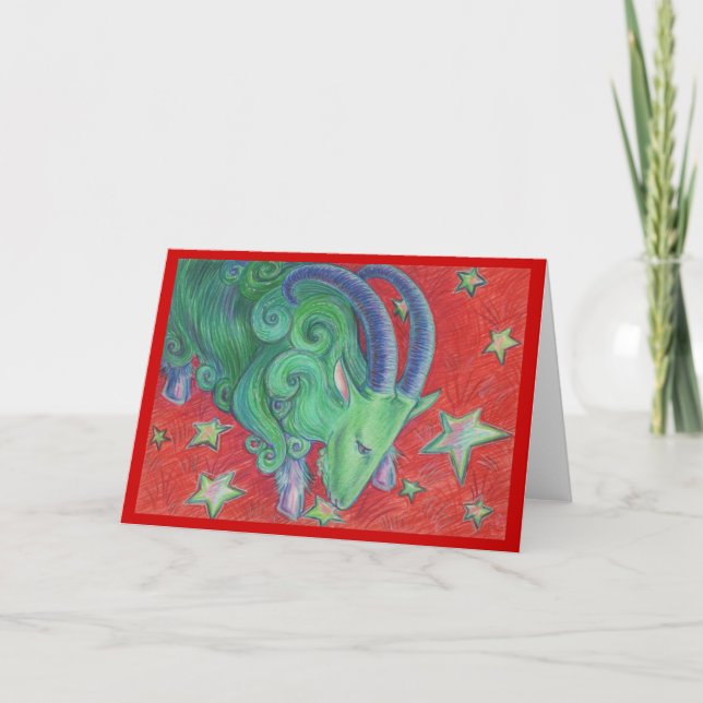 Tarjeta de saludo de Zodiac Capricorn (Anverso)