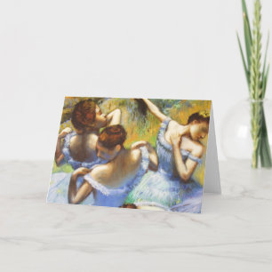 Tarjeta de saludo Degas Blue Dancers