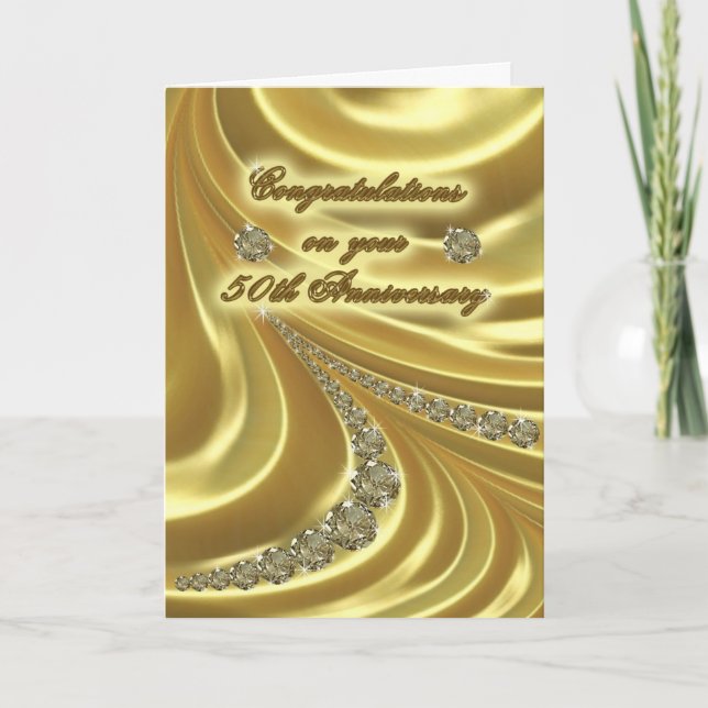 Tarjeta de saludo del 50° Aniversario del Boda de  (Anverso)