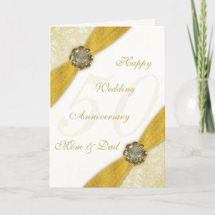 Tarjeta de saludo del 50° aniversario del Boda de