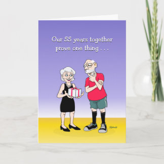 Tarjeta de saludo del 55° aniversario del Boda