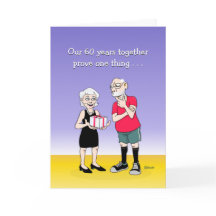 Tarjeta de saludo del 60° aniversario del Boda