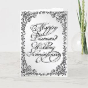 Tarjeta de saludo del 60° aniversario del Boda