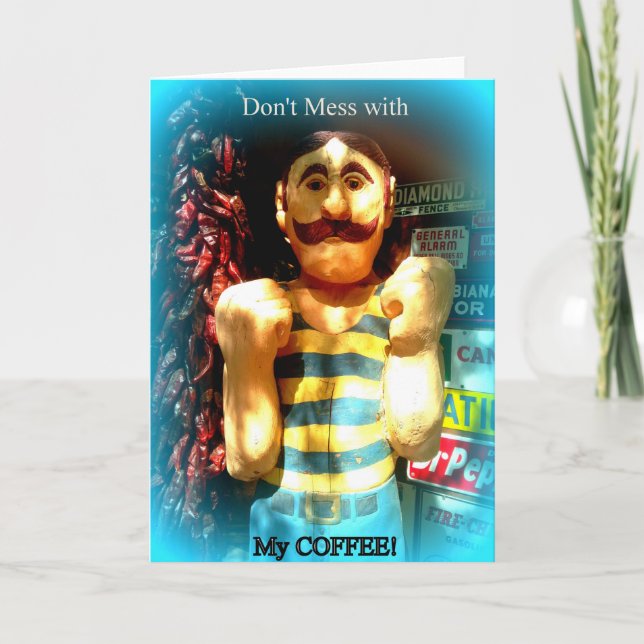 tarjeta de saludo del amante del café (Anverso)