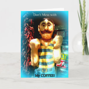 tarjeta de saludo del amante del café