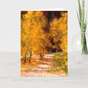 Tarjeta de saludo del aniversario de los Árboles d