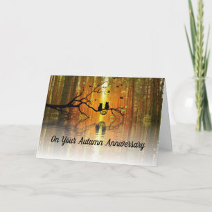 Tarjeta de saludo del Aniversario del Otoño De Los