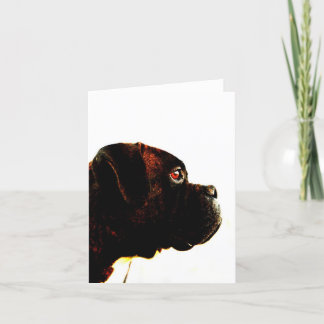 Tarjeta de saludo del boxeador Brindle