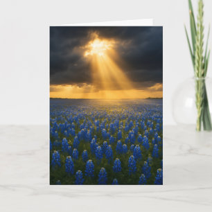 Tarjeta de saludo del campo de Bluebonnet - Nota d