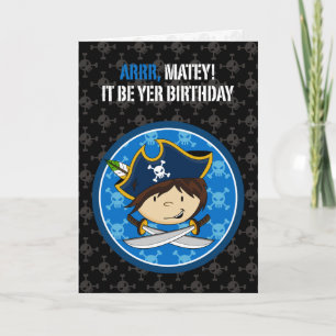 Tarjeta de saludo del Capitán del Pirata