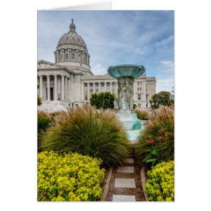 Tarjeta De Saludo Del Capitolio De Misuri Y La Fue