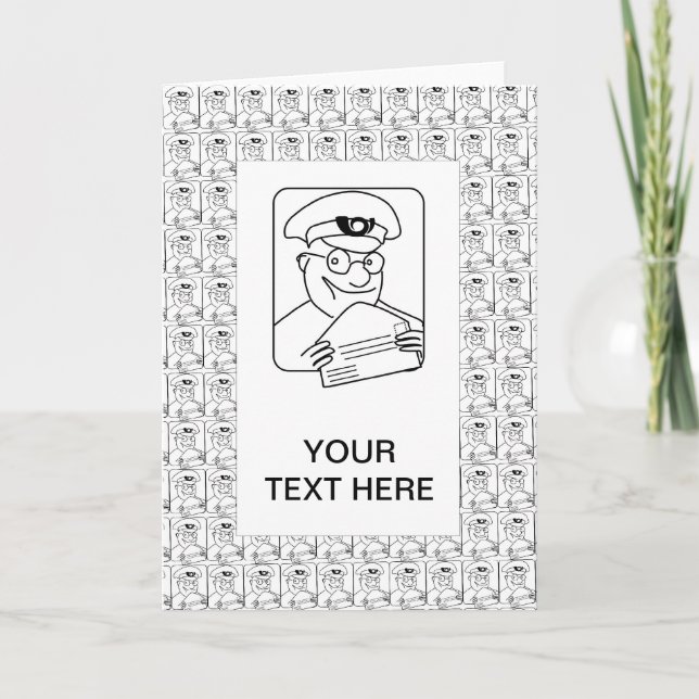Tarjeta de saludo del cartero (Anverso)
