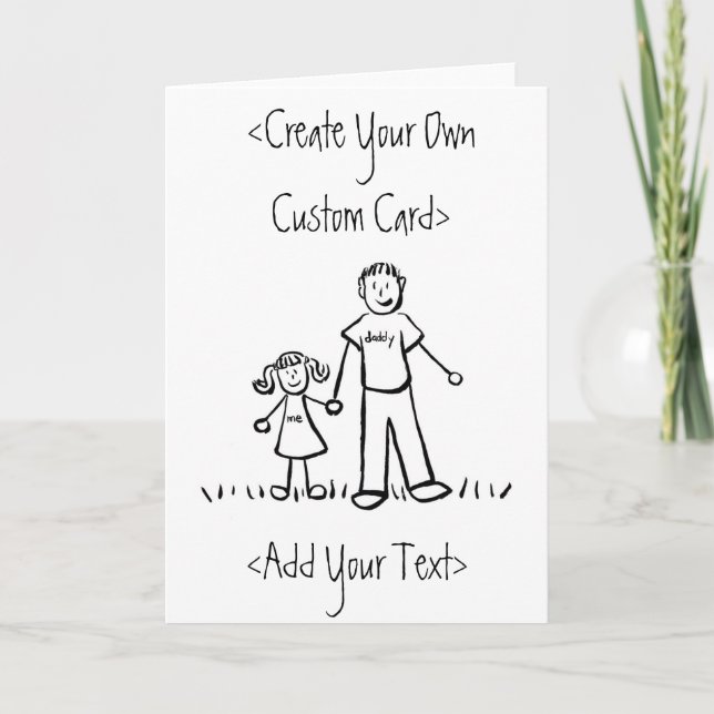 Tarjeta de saludo del Chica de papá (Anverso)