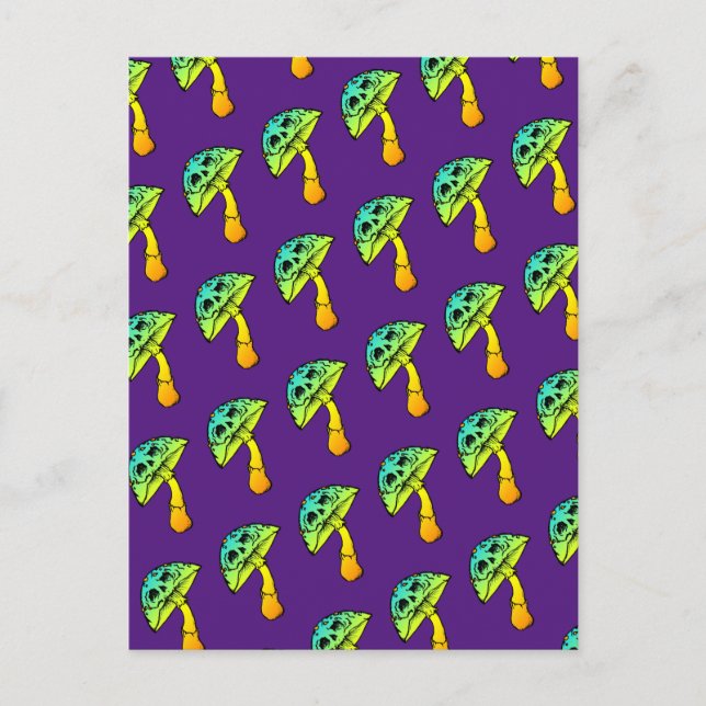 tarjeta de saludo del cráneo de hongo (Anverso)