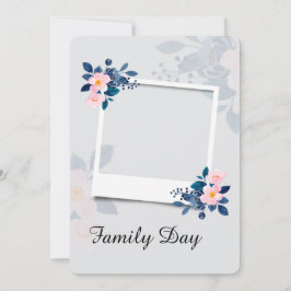 Tarjeta de saludo del Día de la Familia con flores