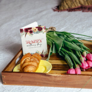Tarjeta de saludo del Día de la Madre con Floral B