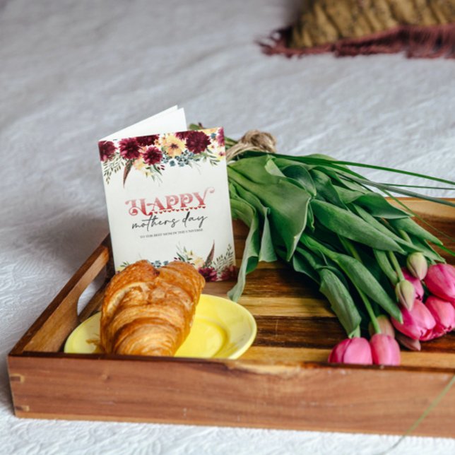 Tarjeta de saludo del Día de la Madre con Floral B (Subido por el creador)