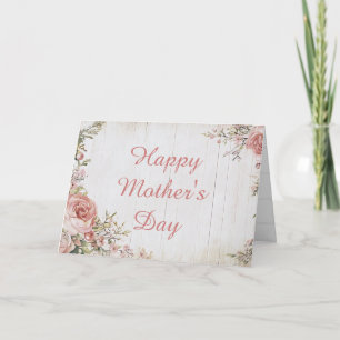 Tarjeta de saludo del Día de la Madre con flores d