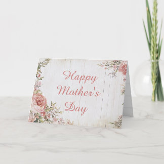 Tarjeta de saludo del Día de la Madre con flores d