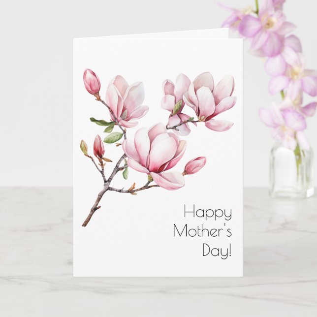 Tarjeta de saludo del Día de la Madre de Magnolia (Orquídea)