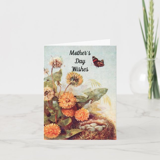 Tarjeta de saludo del Día de la Madre de Mariposa  (Anverso)