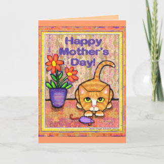 Tarjeta de saludo del Día de la Madre del Ginger T