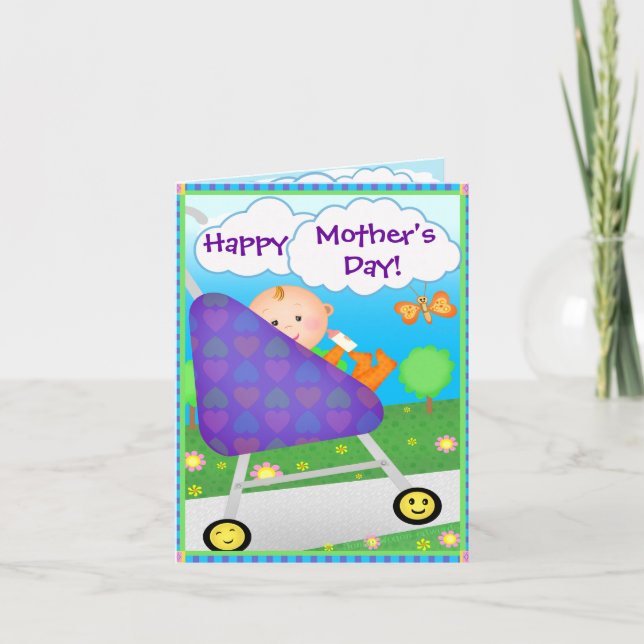 Tarjeta de saludo del Día de la Madre personalizad (Anverso)