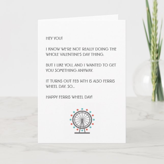 Tarjeta de saludo del Día de la Rueda de el día de (Anverso)