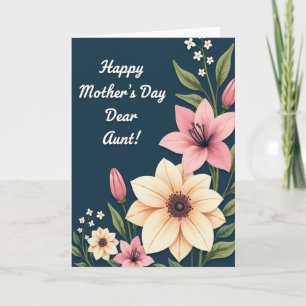 Tarjeta de saludo del día de las tías elegantes