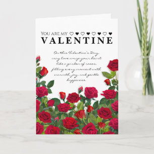 Tarjeta de saludo del Día de San Valentín con rosa