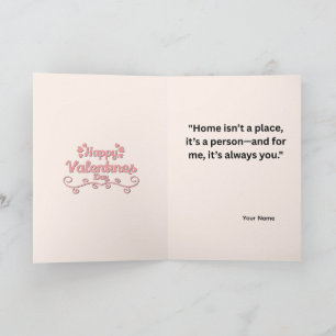 Tarjeta de saludo del Día de San Valentín de Sweet