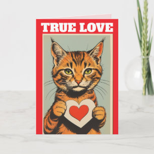 TARJETA DE SALUDO DEL DÍA DE SAN VALENTÍN DEL GATO