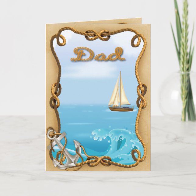 Tarjeta de saludo del Día del Padre de la vela (Anverso)