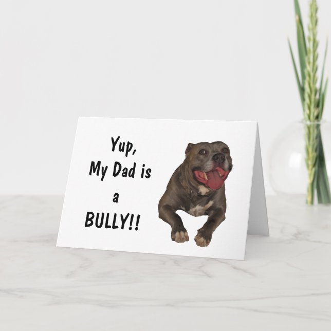 Tarjeta de saludo del Día del Padre de Pitbull (Anverso)