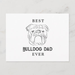 Tarjeta de saludo del Día del Padre del Bulldog In