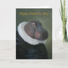 Tarjeta de saludo del Día del Padre Hippo