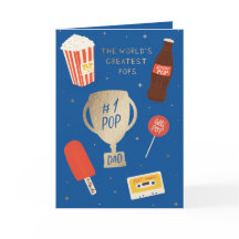 Tarjeta de saludo del Día del Padre "Los mejores p