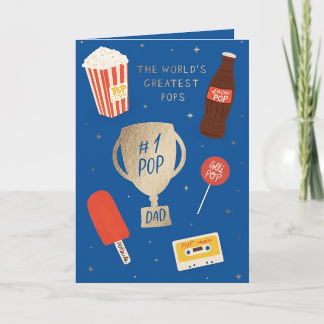 Tarjeta de saludo del Día del Padre "Los mejores p (Anverso)