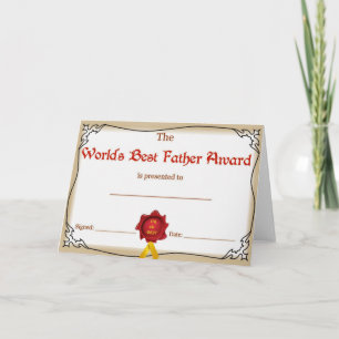 Tarjeta de saludo del Día del Padre/Mejor Padre de