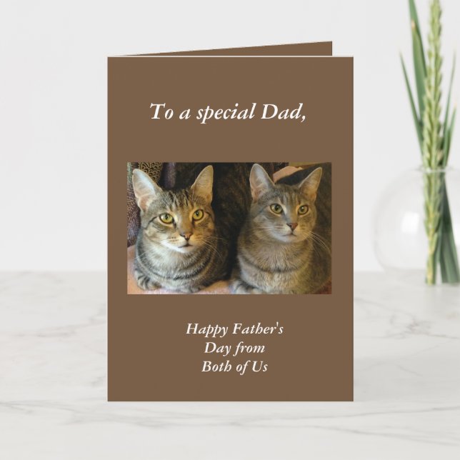Tarjeta de saludo del Día del Padre para gatos de  (Anverso)