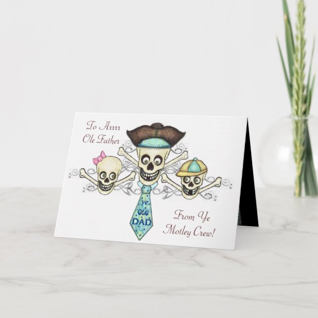 Tarjeta de saludo del Día del Padre Pirata (Anverso)