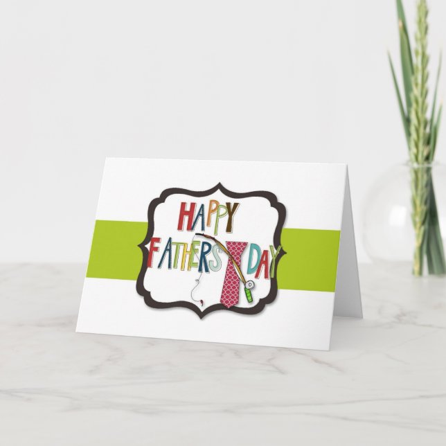 Tarjeta de saludo del Día del Padre/Polo Pescador (Anverso)