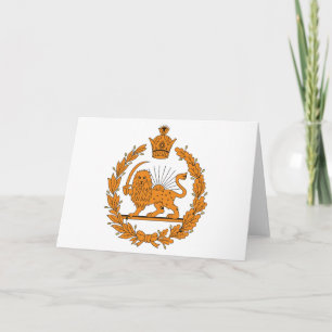 Tarjeta de saludo del Escudo de Armas Persa