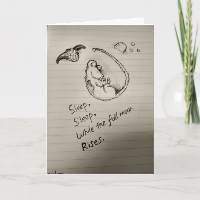 Tarjeta de saludo del Festival de Mediados de Otoñ (Anverso)