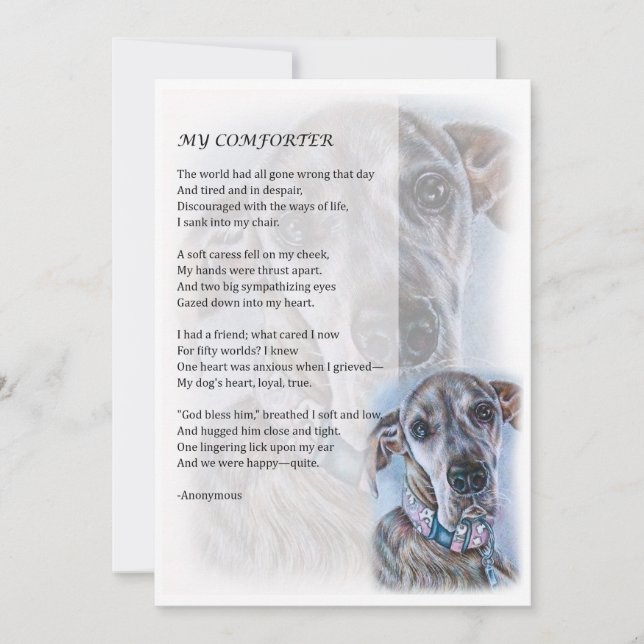 Tarjeta de saludo del gran regalo de perro de duen (Anverso)