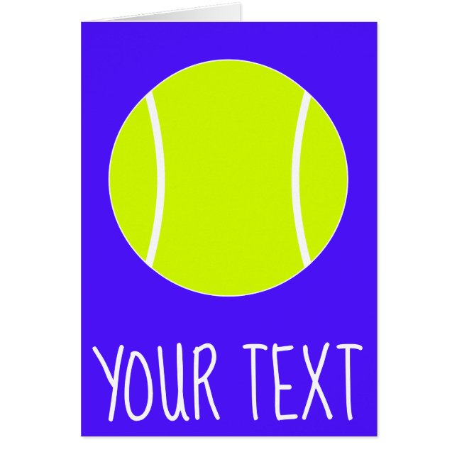 Tarjeta de saludo del jugador de tenis personaliza (Frente)